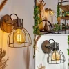 Lampes Vintages & Rétros-hofstein Applique murale Bitterroot Brun, Bois foncé, 1 lumière