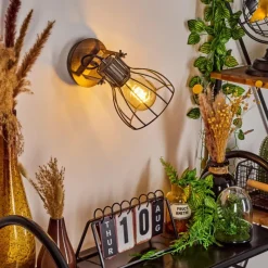 Lampes Vintages & Rétros-hofstein Applique murale Bitterroot Brun, Bois foncé, 1 lumière