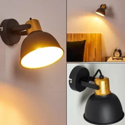 hofstein Applique murale Blackburn Noir, 1 lumière