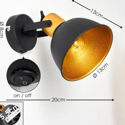 hofstein Applique murale Blackburn Noir, 1 lumière