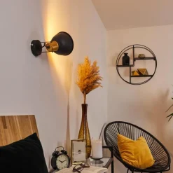 hofstein Applique murale Blackburn Noir, 1 lumière