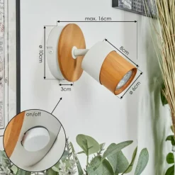 Luminaires Scandinaves-hofstein Applique murale Blondo Blanc, 1 lumière