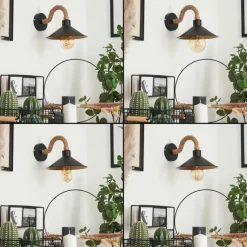 Lampes Dorées-hofstein Applique murale Bolombolo Écru, Noir, 1 lumière