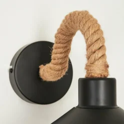 Lampes Dorées-hofstein Applique murale Bolombolo Écru, Noir, 1 lumière