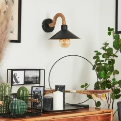 Lampes Dorées-hofstein Applique murale Bolombolo Écru, Noir, 1 lumière