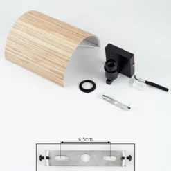 Luminaires Scandinaves-hofstein Applique murale Bongal Noir, 1 lumière