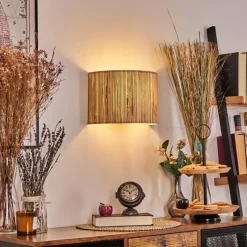 Style Boho-Chic-hofstein Applique murale Bongal Noir, 1 lumière