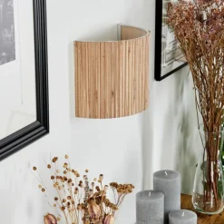 Style Boho-Chic-hofstein Applique murale Bongal Noir, 2 lumières