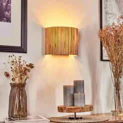 Style Boho-Chic-hofstein Applique murale Bongal Noir, 2 lumières