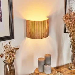 Style Boho-Chic-hofstein Applique murale Bongal Noir, 2 lumières