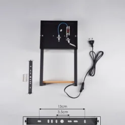 Lampes En Tissu-hofstein Applique murale Bonigen LED Écru, Noir, 1 lumière