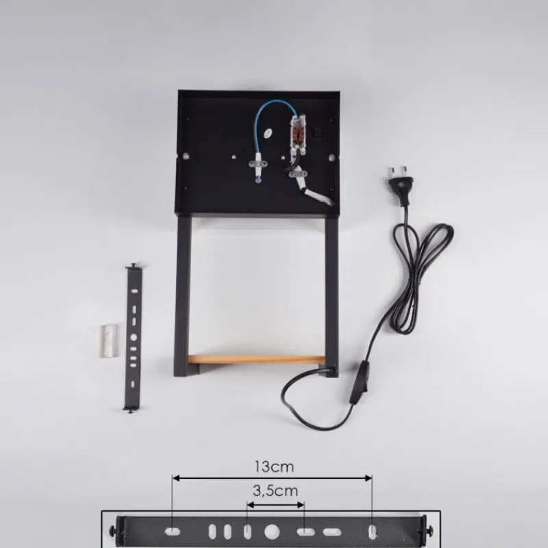 Lampes En Tissu-hofstein Applique murale Bonigen LED Écru, Noir, 1 lumière