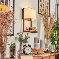 Lampes En Tissu-hofstein Applique murale Bonigen LED Écru, Noir, 1 lumière