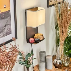 Lampes En Tissu-hofstein Applique murale Bonigen LED Noir, 1 lumière