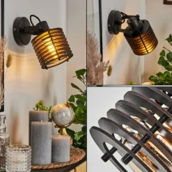 Luminaires Scandinaves-hofstein Applique murale Boula Noir, 1 lumière