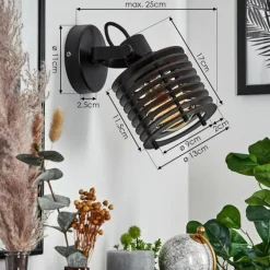 Luminaires Scandinaves-hofstein Applique murale Boula Noir, 1 lumière