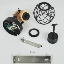 Lampes Vintages & Rétros-hofstein Applique murale Bridgeport Noir, 1 lumière