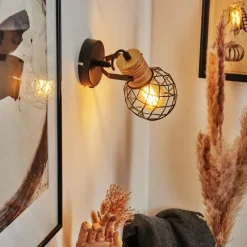 Lampes Vintages & Rétros-hofstein Applique murale Bridgeport Noir, 1 lumière