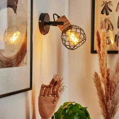 Lampes Vintages & Rétros-hofstein Applique murale Bridgeport Noir, 1 lumière