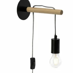 Lampes En Bois-Luminaires Brilliant Applique murale Brilliant Jarbo Bois foncé, Noir, 1 lumière