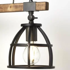 Luminaires Rustiques-Luminaires Brilliant Applique murale Brilliant Matrix Bois foncé, Noir, 1 lumière