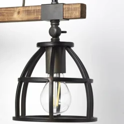 Luminaires Rustiques-Luminaires Brilliant Applique murale Brilliant Matrix Bois foncé, Noir, 1 lumière