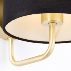 Lampes En Tissu-Luminaires Brilliant Applique murale Brilliant Clarie Laiton, 1 lumière