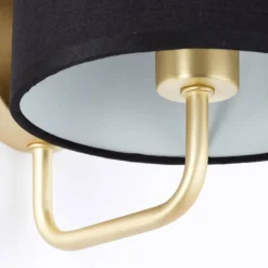 Lampes En Tissu-Luminaires Brilliant Applique murale Brilliant Clarie Laiton, 1 lumière