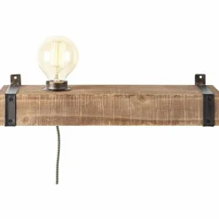 Luminaires Scandinaves-Luminaires Brilliant Applique murale Brilliant Woodhill Bois foncé, Noir, 1 lumière