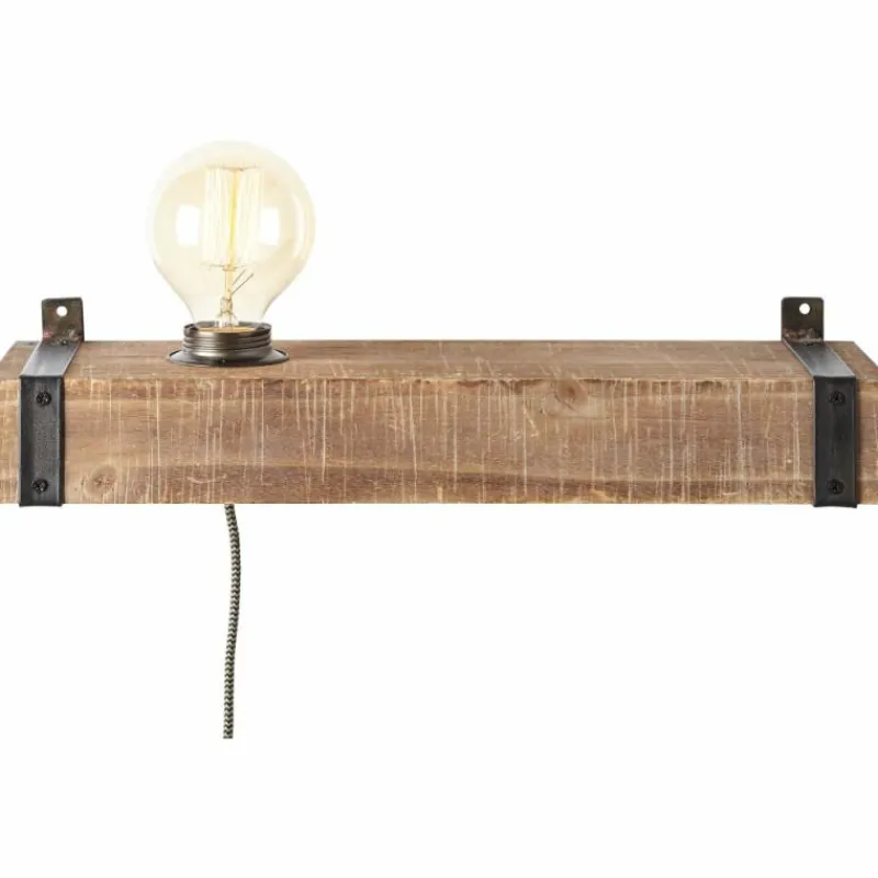 Luminaires Scandinaves-Luminaires Brilliant Applique murale Brilliant Woodhill Bois foncé, Noir, 1 lumière