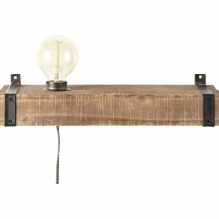 Luminaires Scandinaves-Luminaires Brilliant Applique murale Brilliant Woodhill Bois foncé, Noir, 1 lumière