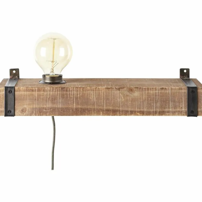 Luminaires Scandinaves-Luminaires Brilliant Applique murale Brilliant Woodhill Bois foncé, Noir, 1 lumière