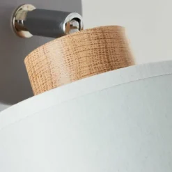 Lampes En Tissu-Luminaires Brilliant Applique murale Brilliant Vonnie Gris, Bois clair, 1 lumière