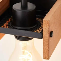 Luminaires Rustiques-Luminaires Brilliant Applique murale Brilliant Calandra Bois clair, Noir, 1 lumière