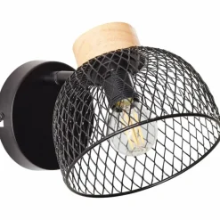 Luminaires Rustiques-Luminaires Brilliant Applique murale Brilliant Thuy Noir, 1 lumière