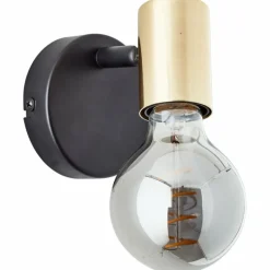 Lampes Dorées-Luminaires Brilliant Applique murale Brilliant Kerry Or, Noir, 1 lumière