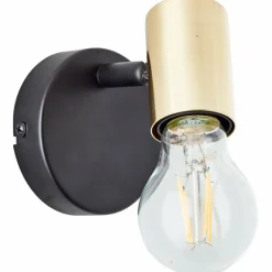 Lampes Dorées-Luminaires Brilliant Applique murale Brilliant Kerry Or, Noir, 1 lumière