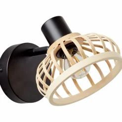 Luminaires Rustiques-Luminaires Brilliant Applique murale Brilliant Norah Noir, 1 lumière