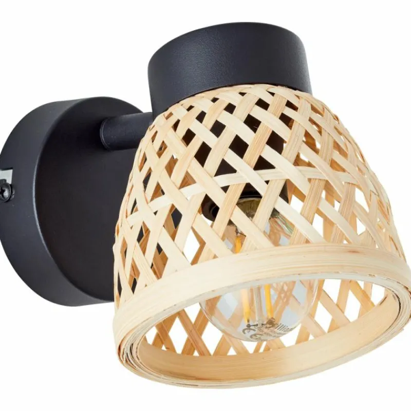 Luminaires Rustiques-Luminaires Brilliant Applique murale Brilliant Elize Noir, 1 lumière