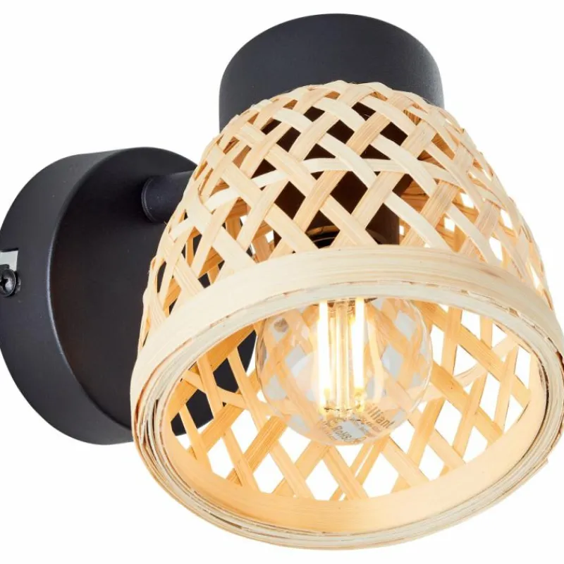 Luminaires Rustiques-Luminaires Brilliant Applique murale Brilliant Elize Noir, 1 lumière