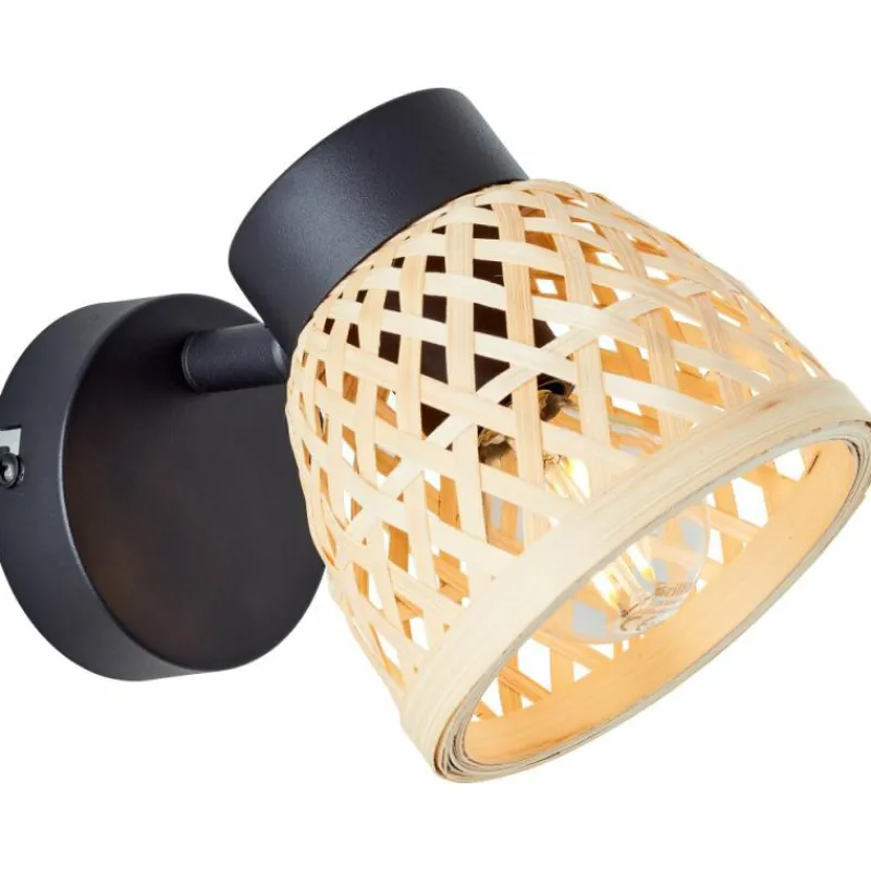 Luminaires Rustiques-Luminaires Brilliant Applique murale Brilliant Elize Noir, 1 lumière