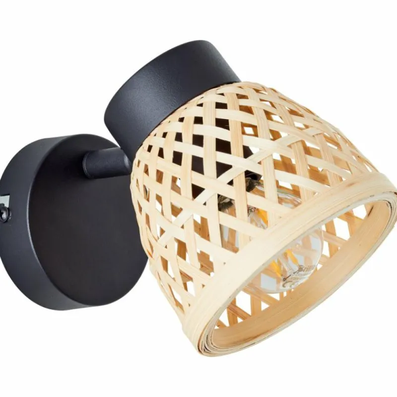 Luminaires Rustiques-Luminaires Brilliant Applique murale Brilliant Elize Noir, 1 lumière