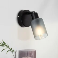 Luminaires Brilliant Applique murale Brilliant Loralie Noir, 1 lumière