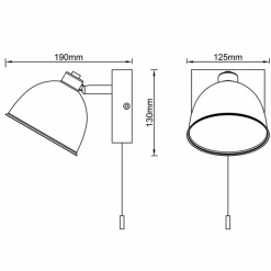 Luminaires Rustiques-Luminaires Brilliant Applique murale Brilliant Celia Écru, 1 lumière