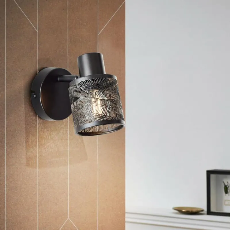 Luminaires Scandinaves-Luminaires Brilliant Applique murale Brilliant Bano Noir, 1 lumière