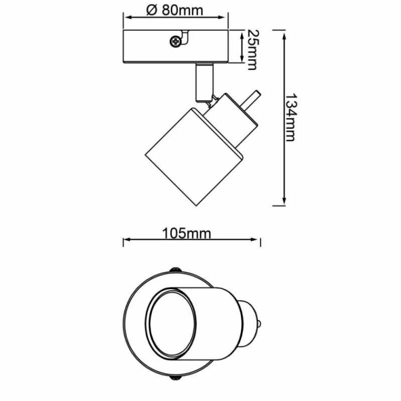 Luminaires Scandinaves-Luminaires Brilliant Applique murale Brilliant Andres LED Noir, 1 lumière