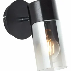 Suspension Verre Fumé-Luminaires Brilliant Applique murale Brilliant Alia Noir, 1 lumière