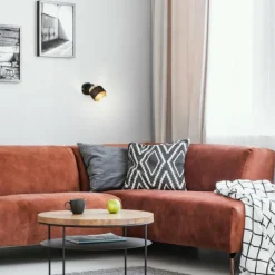 Lampes En Tissu-Luminaires Brilliant Applique murale Brilliant Grove Noir, 1 lumière