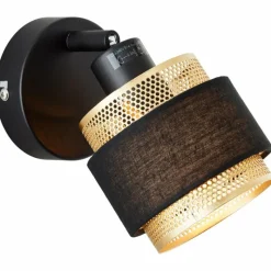 Lampes En Tissu-Luminaires Brilliant Applique murale Brilliant Grove Noir, 1 lumière