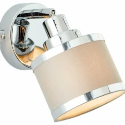 Lampes En Tissu-Luminaires Brilliant Applique murale Brilliant Alexia Argenté, 1 lumière